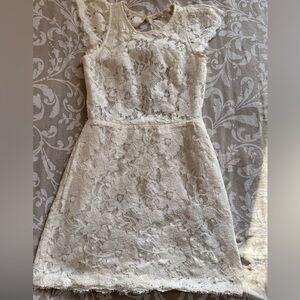 Elegant Lace Cream Dress